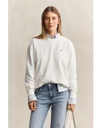 GANT - Shield Crew Neck Sweatshirt - Lyst