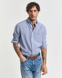 GANT - Regular Fit Classic Banker Stripe Poplin Shirt - Lyst