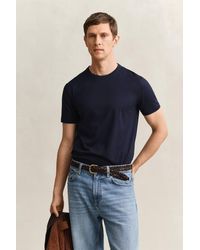 GANT - Pima Cotton T-Shirt Evening - Lyst