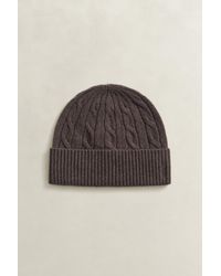 GANT - Wool Cable Knit Beanie Deep - Lyst