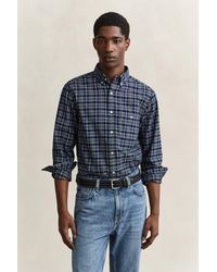 GANT - Checked Archive Poplin Shirt - Lyst