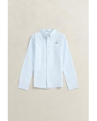 GANT - Teens Teen Boys Shield Striped Oxford Shirt - Lyst