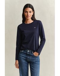 GANT - Shield Long Sleeve T-Shirt Evening - Lyst
