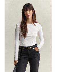 GANT - Light Cotton Long Sleeve T-Shirt - Lyst