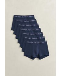 GANT - 7-Pack Regular Waist Boxer Trunks, Marine - Lyst