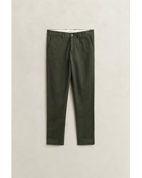 GANT - Slim Fit Classic Chinos Dark Moss - Lyst
