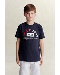 GANT - Teens Teen Boys Graphic T-Shirt Evening - Lyst