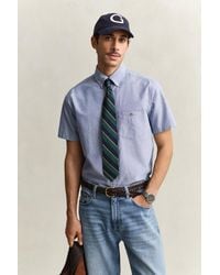 GANT - Classic Oxford Short Sleeve Shirt College - Lyst
