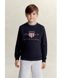 GANT - Teens Archive Shield Sweatshirt Evening - Lyst