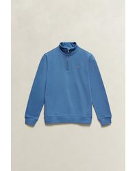 GANT - Teens Teen Boys Half Zip Sweatshirt Salty Sea - Lyst