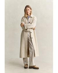 GANT - Balmacaan Coat Soft Oat - Lyst