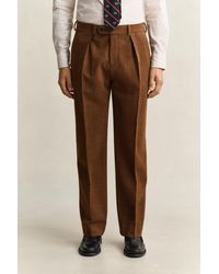 GANT - X Yale Wool Corduroy Suit Pants Mahogany - Lyst