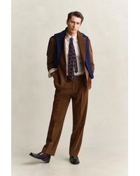 GANT - X Yale Wool Corduroy Blazer Mahogany - Lyst