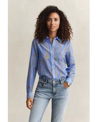 GANT - Cotton Silk Shirt - Lyst