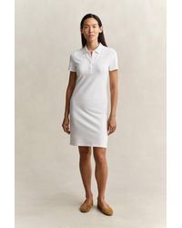 GANT - Shield Piqué Polo Dress - Lyst
