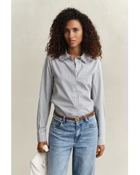 GANT - Frilly Striped Cotton Shirt Classic - Lyst
