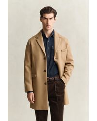 GANT - Wool Coat Light Taupe - Lyst