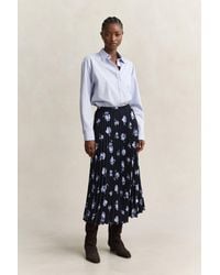 GANT - Floral Print Pleated Skirt Evening - Lyst