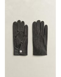 GANT - Leather Gloves - Lyst