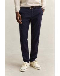GANT - Linen Blend Chinos Evening - Lyst
