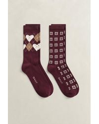GANT - 2-Pack Argyle Heart Socks Gift Box - Lyst