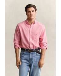 GANT - Linen Blend Shirt - Lyst