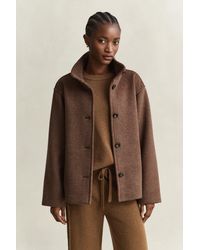 GANT - Checked Wool Blend Jacket Deep - Lyst