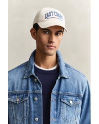 GANT - Graphic Cotton Canvas Cap Cream - Lyst
