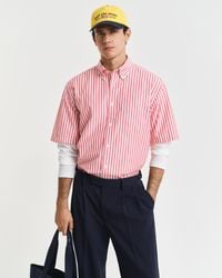 GANT - Relaxed Fit Short Sleeve Heritage Poplin Shirt - Lyst