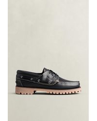 GANT - Tratton Leather Boat Shoes Marine - Lyst