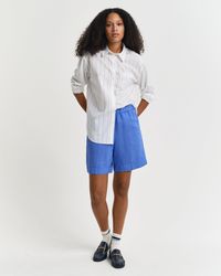 GANT - Relaxed Fit Linen Blend Pull-On Shorts - Lyst