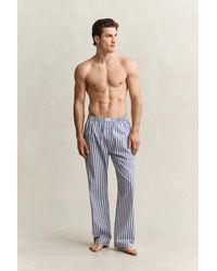 GANT - Striped Pajama Pants College - Lyst
