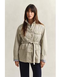 GANT - Belted Field Jacket - Lyst