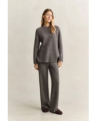 GANT - Wool Cashmere Blend Pants Melange - Lyst