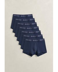 GANT - 7-Pack Regular Waist Boxer Trunks, Marine - Lyst