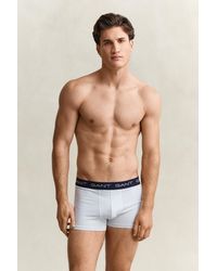 GANT - 3-Pack Striped Trunks Marine - Lyst