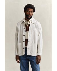 GANT - Linen Blend Overshirt - Lyst
