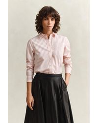 GANT - Regular Fit Classic Striped Poplin Shirt - Lyst