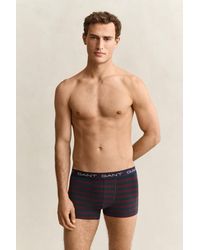 GANT - 3-Pack Striped Trunks Gift Box Tartan - Lyst