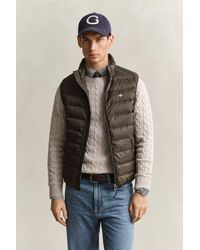 GANT - Light Down Vest - Lyst