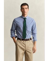 GANT - Striped Classic Poplin Shirt College - Lyst