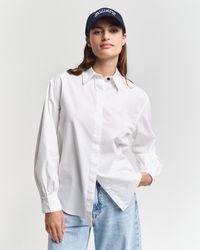 GANT - Relaxed Fit Volume Sleeve Poplin Shirt () - Lyst