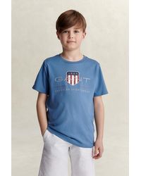 GANT - Teens Archive Shield T-Shirt Salty Sea - Lyst
