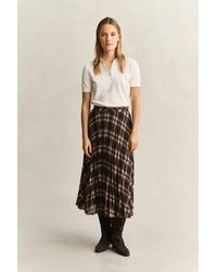 GANT - Pleated Midi Skirt Deep - Lyst