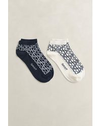 GANT - 2-Pack Monogram Socks Evening - Lyst