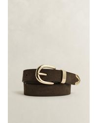 GANT - Suede Metal Belt Deep - Lyst