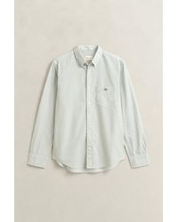 GANT - Classic Regular Striped Poplin Shirt - Lyst