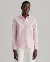 GANT Regular Fit Gingham Broadcloth Shirt - Pink