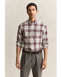 GANT - Checked Poplin Shirt - Lyst