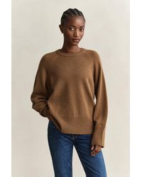 GANT - Wool Cashmere Crew Neck Sweater Warm - Lyst